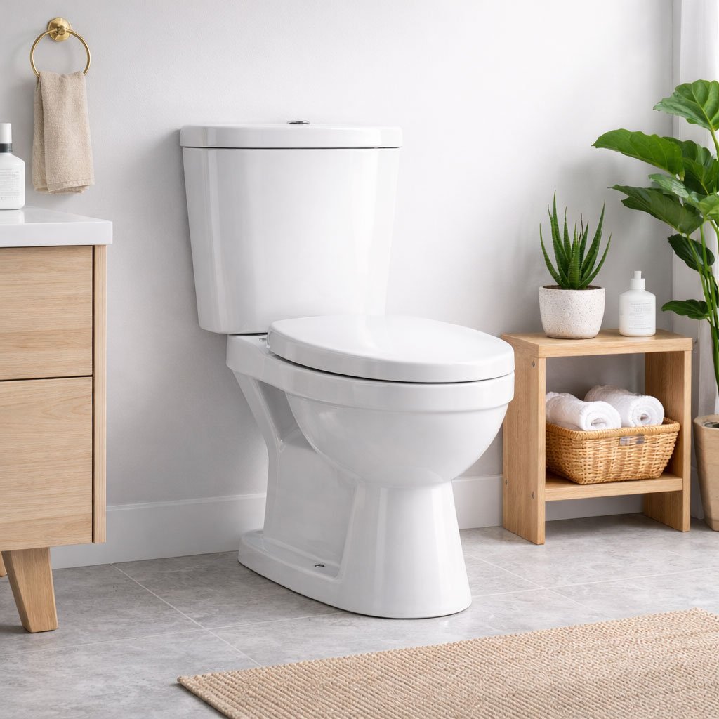 Ceramic Two Piece Toilet with Washdown Flush