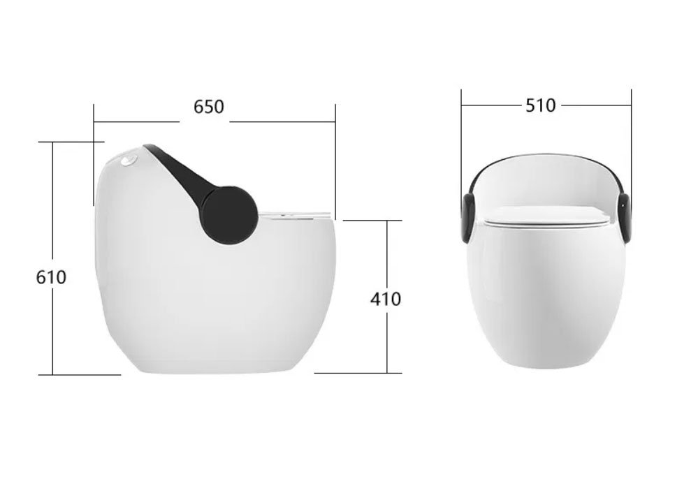 Egg-Shaped One Piece Toilet Dual Flush Siphonic Ceramic WC | Model 2901 Modern Bathroom Toilet