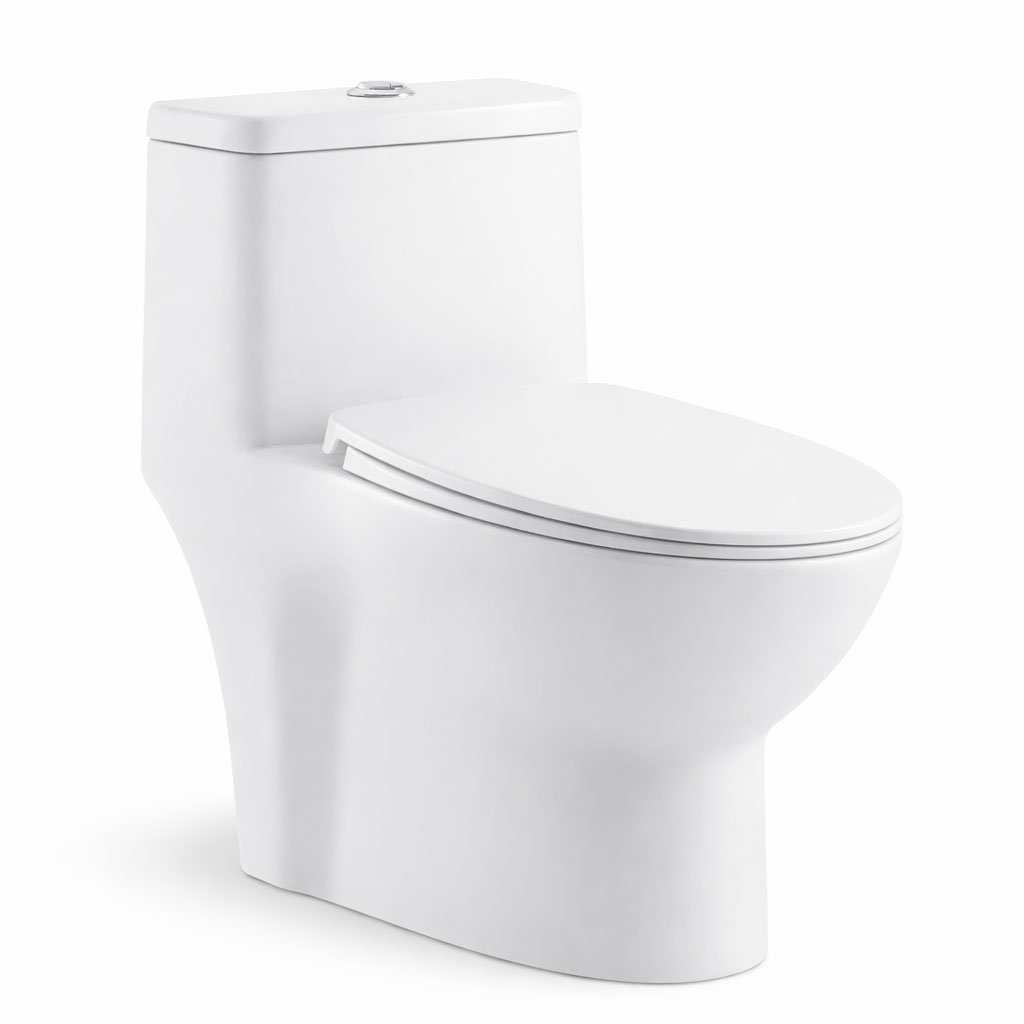 floor mounted one piece toilet
