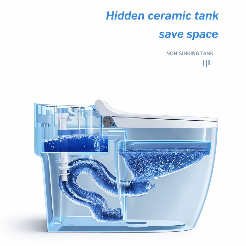 Jet Siphon Smart Toilet with Automatic Flush | One Piece Ceramic WC for Europe & South America - Image 4