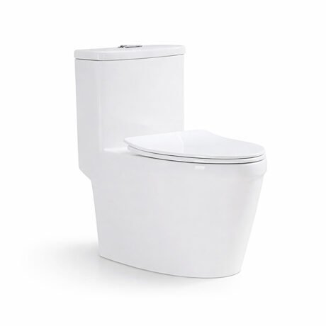 CE Certified Siphonic Toilet | One Piece Ceramic Toilet for Hotels and Project Supply