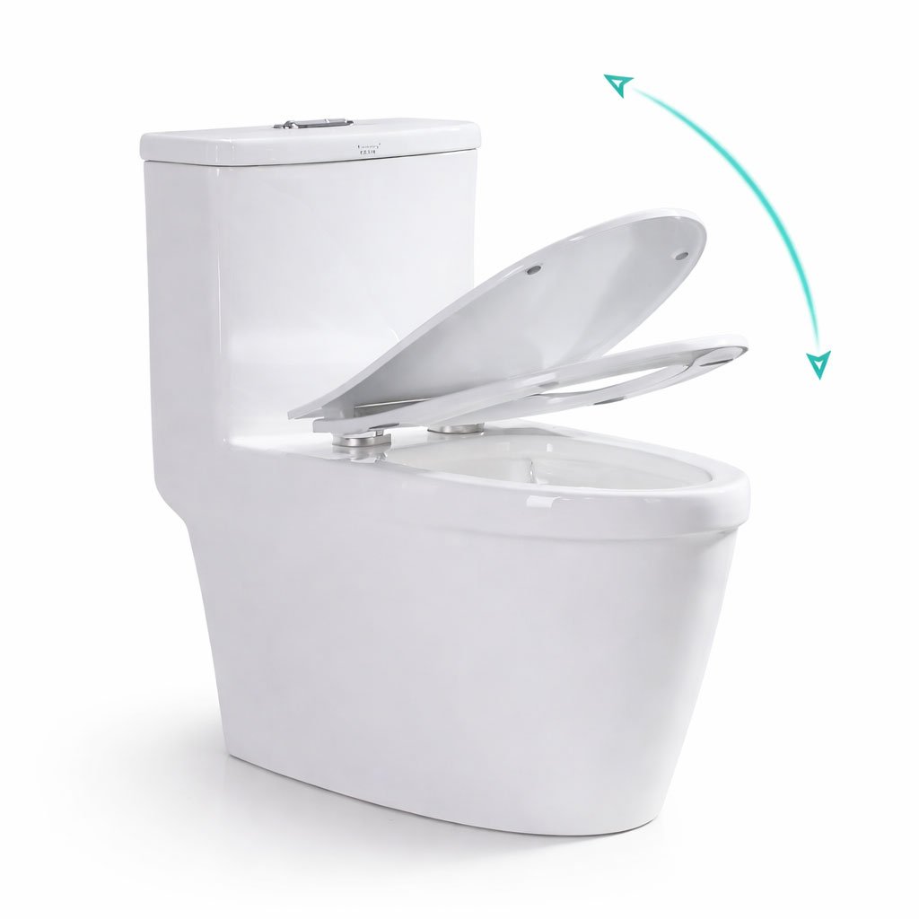 CE Certified Siphonic Toilet | One Piece Ceramic Toilet for Hotels and Project Supply - Image 4