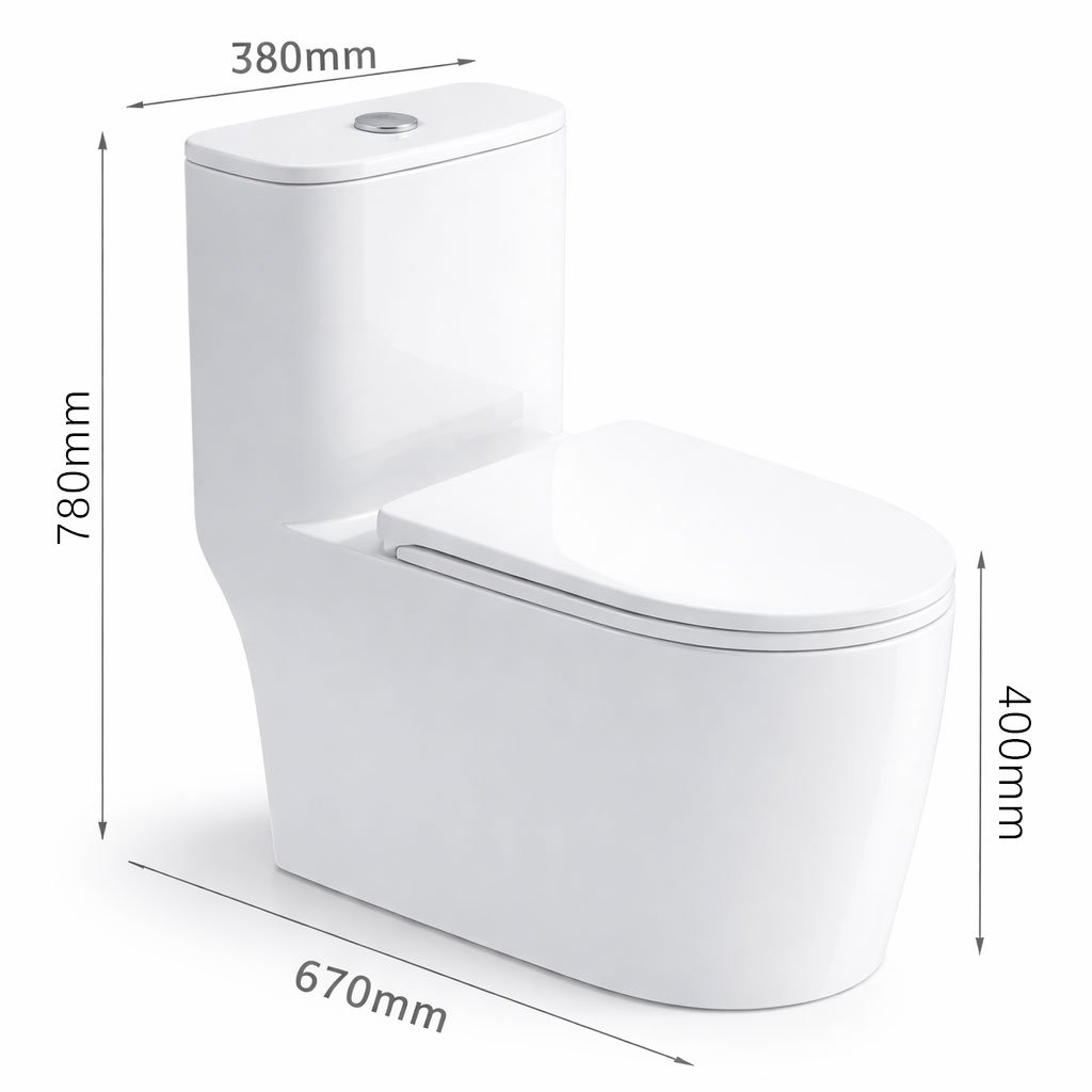 One Piece Siphonic Toilet for Hotel and Home Use