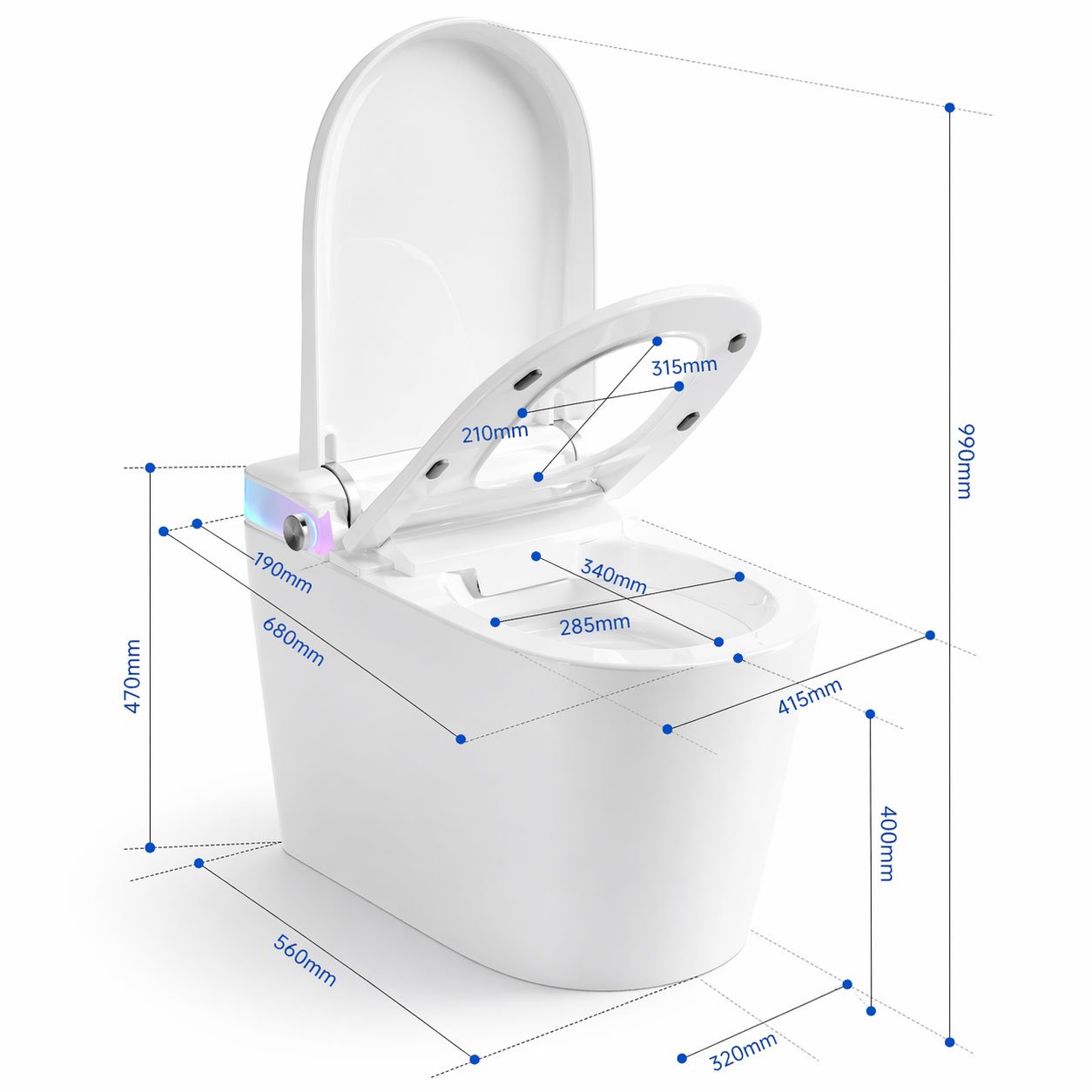 CE certified smart toilet