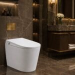 a Smart Toilet With LED Display