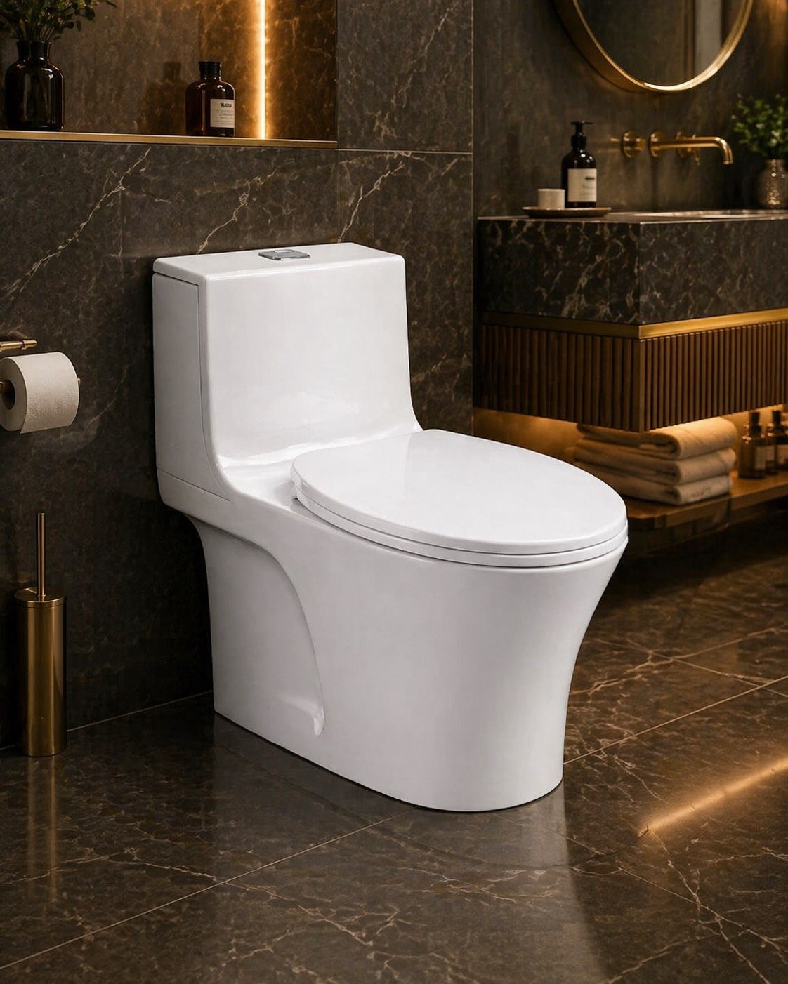 a Siphonic One Piece Toilet