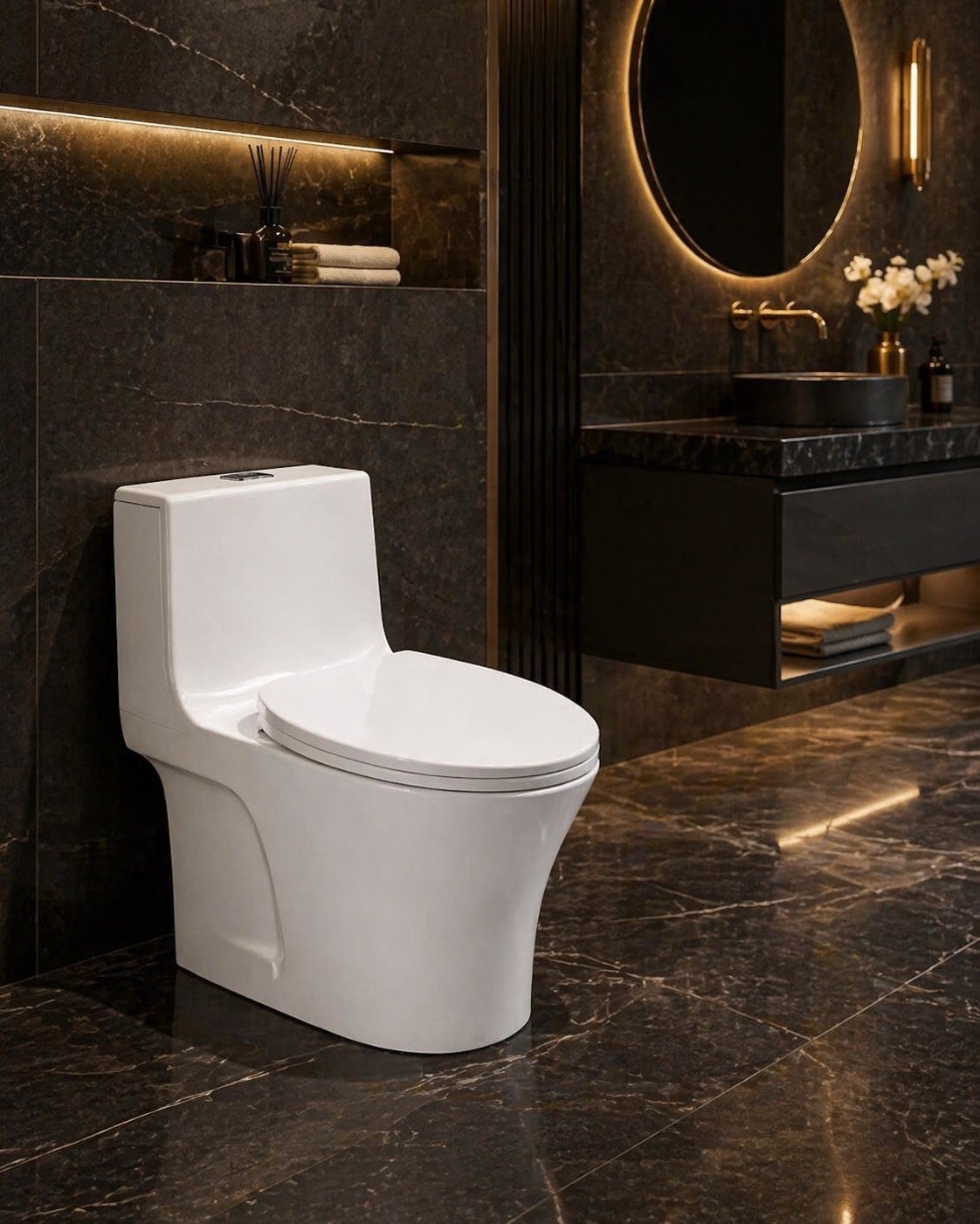 a Siphonic One Piece Toilet