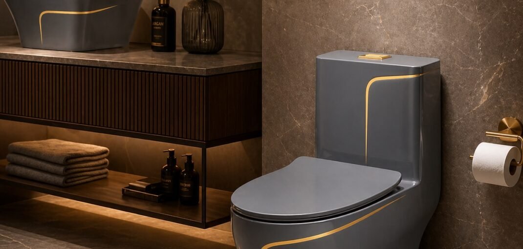 compact one piece siphonic toilet