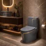 compact one piece siphonic toilet