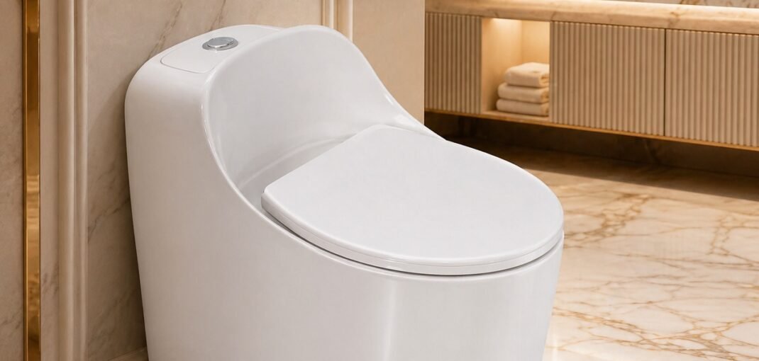 a One Piece Siphonic Toilet