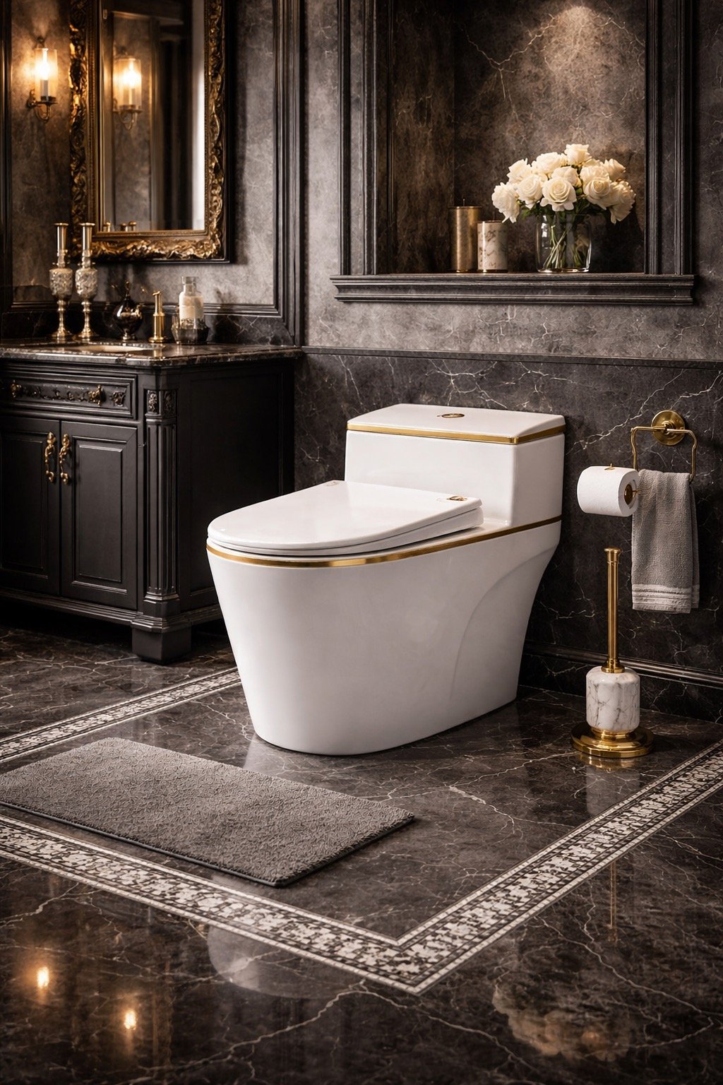 Luxury One Piece Ceramic Toilet