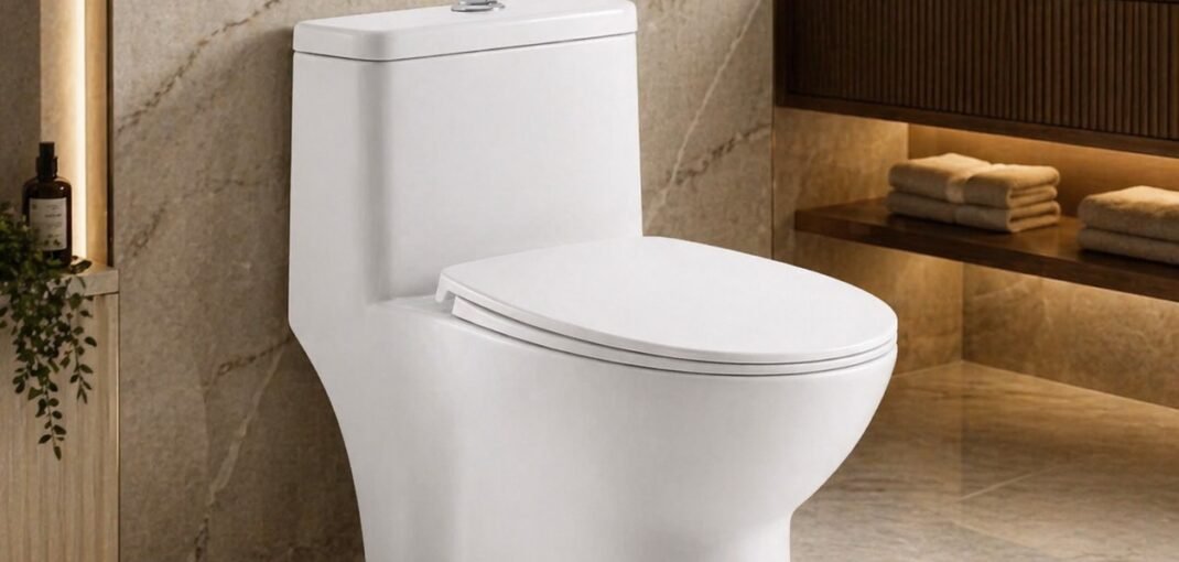 floor mounted one piece toilet