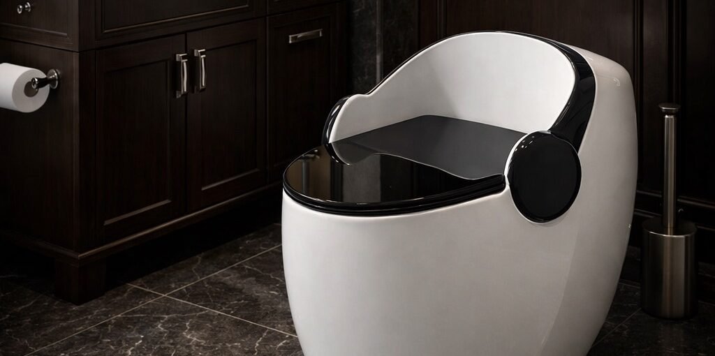 Egg-Shaped One Piece Toilet