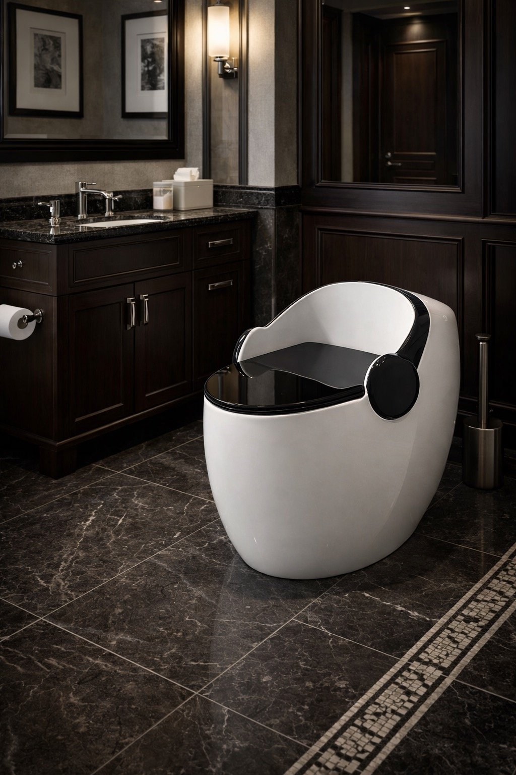 Egg-Shaped One Piece Toilet