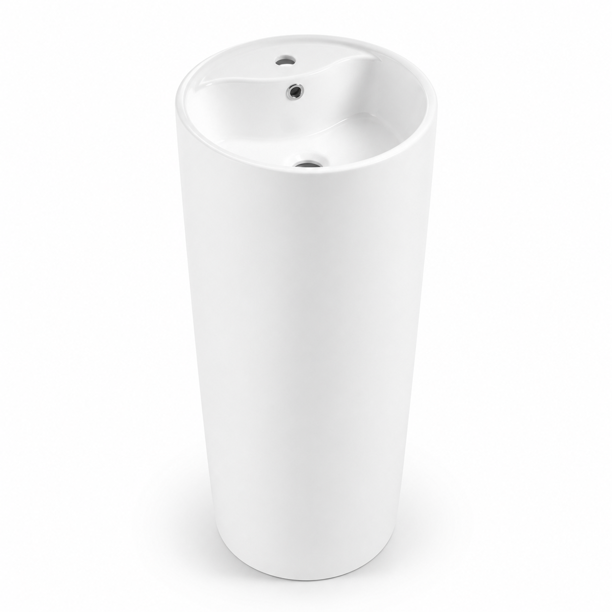 Customizable Pedestal Sink | Modern Minimalist Ceramic Basin for Hotels & Bathrooms - Image 4