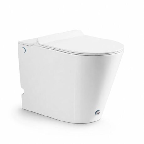 Smart Wall Hung Toilet with Dual Flush | Frameless Minimalist Ceramic Toilet for Modern Bathrooms