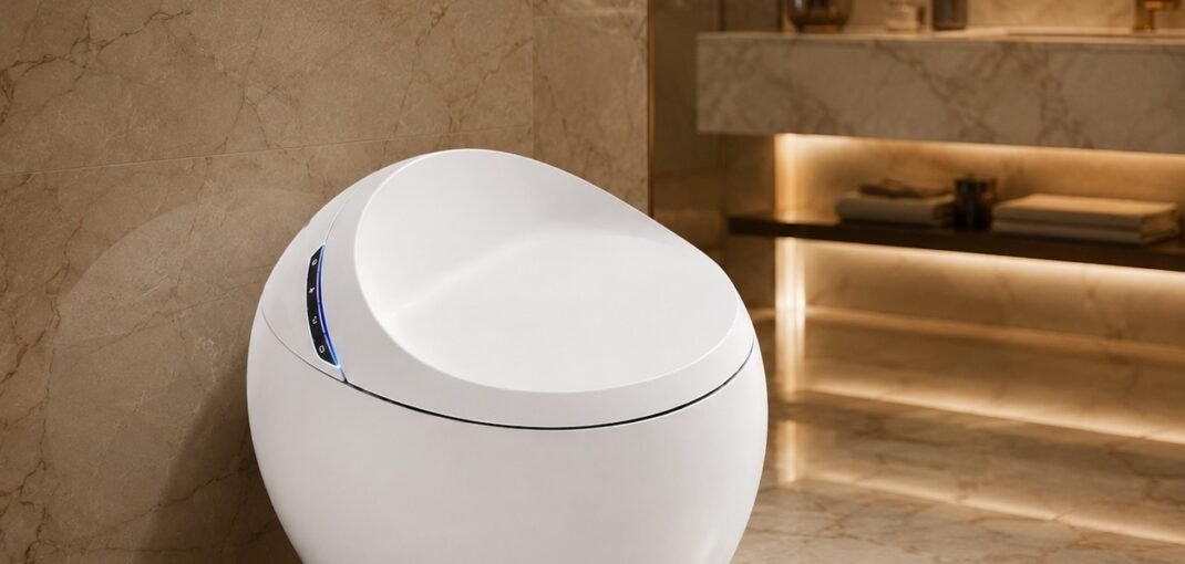egg shaped smart toilet