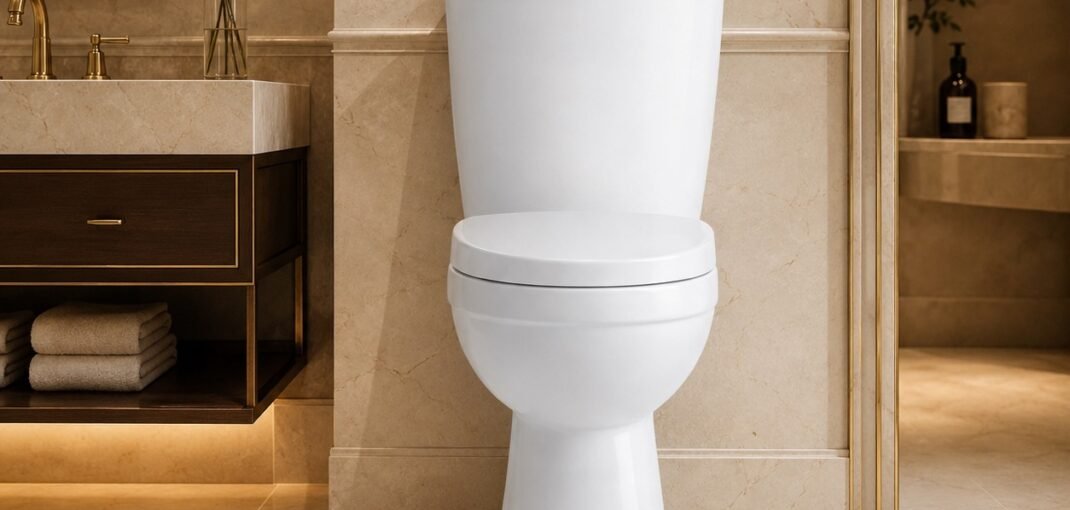 Two Piece Toilet with Washdown Flush