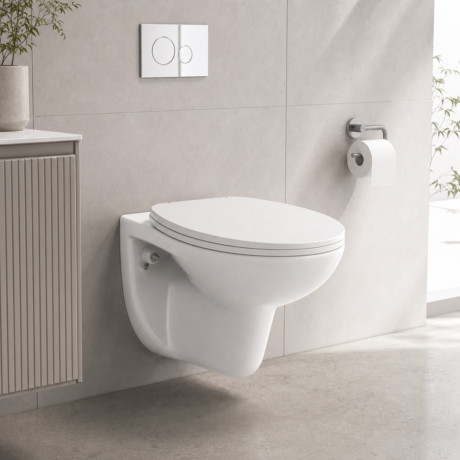 Factory Direct Rimless Wall-Hung Toilet Easy-Clean Wall Mounted WC with Steel Frame