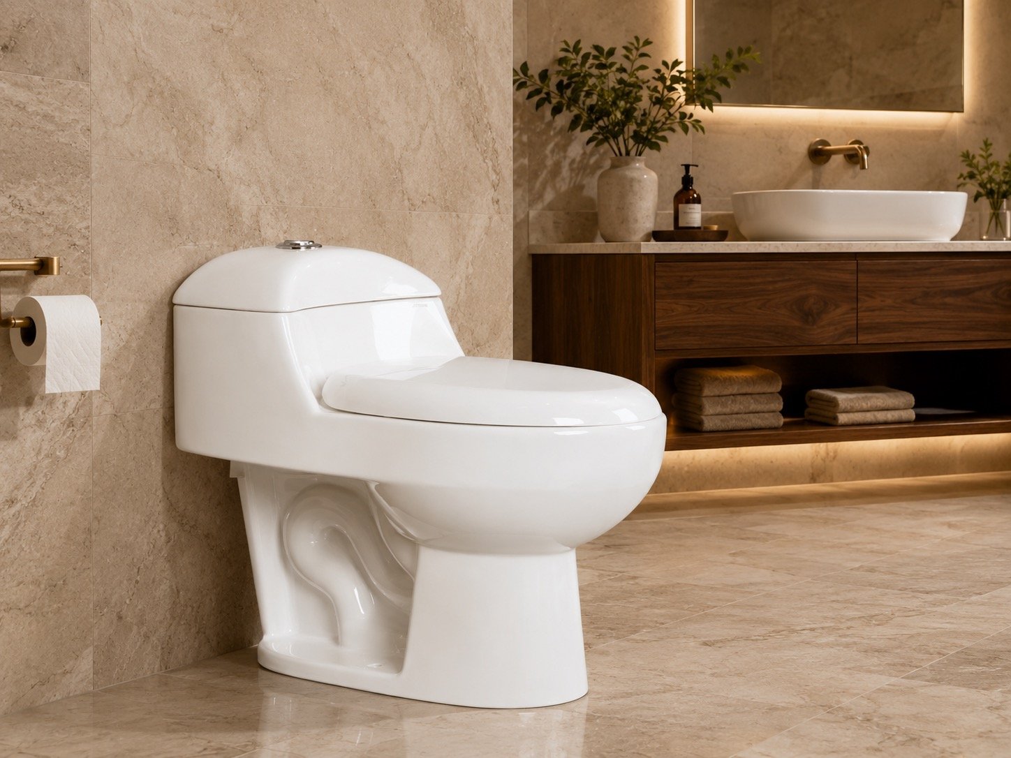 Rimless One Piece Toilet