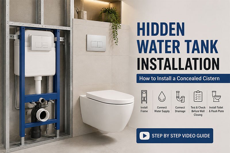 Hidden water tank installation video, how to install a hidden water tank