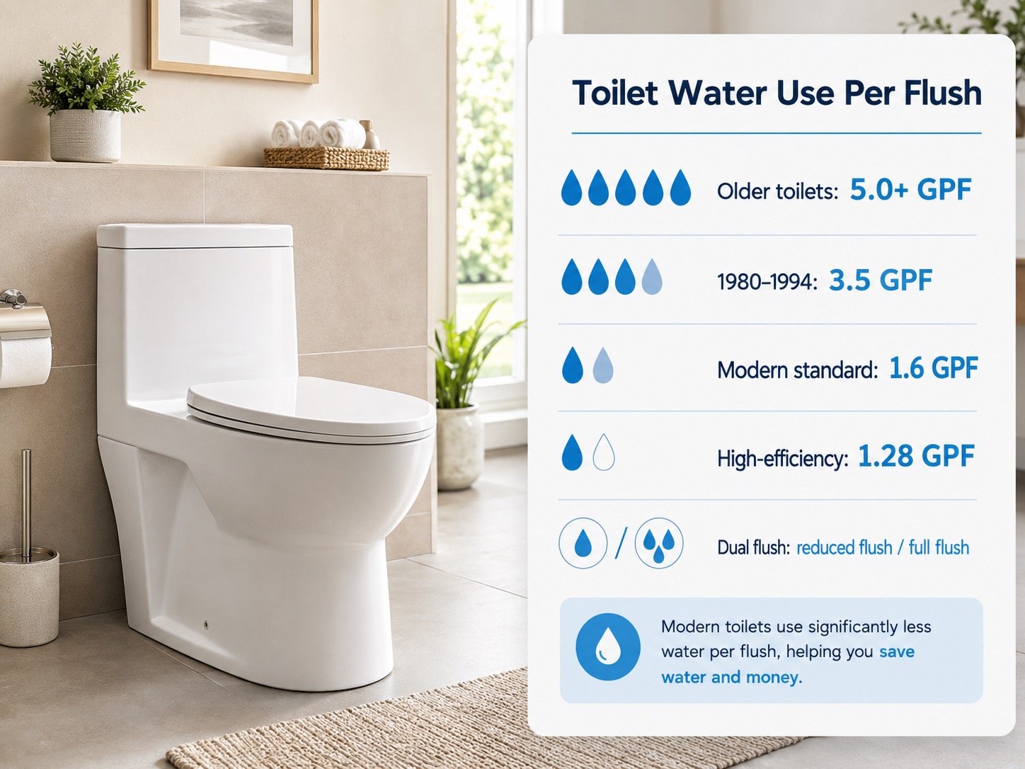 a Toilet Use Per Flush