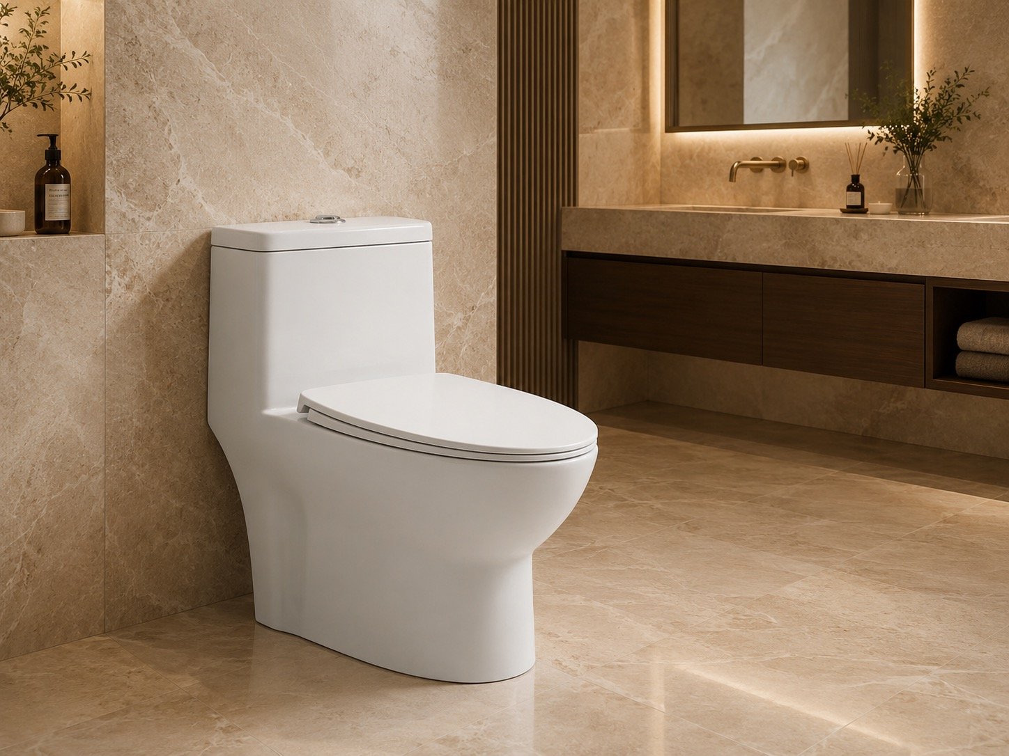 Floor Mounted One Piece Toilet