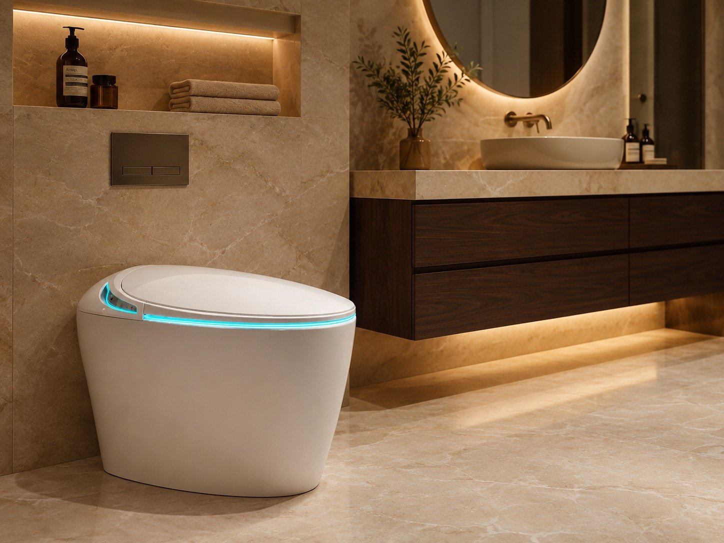 Egg Shaped Smart Toilet
